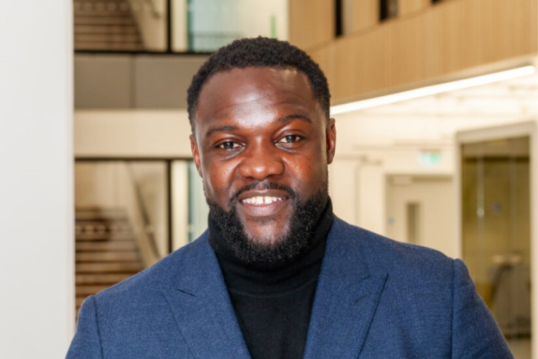 Portrait of black man smiling in the camera