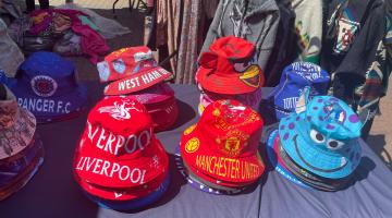 Seized football club merchandise