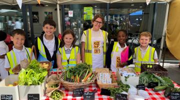 young marketeers at Barking food fair 