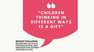 'Children thinking in different ways is a gift' quote 