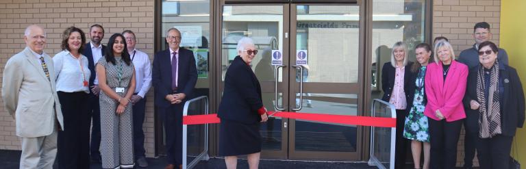 Ribbon being cut